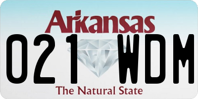 AR license plate 021WDM