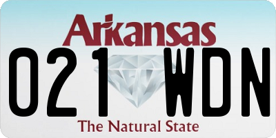 AR license plate 021WDN