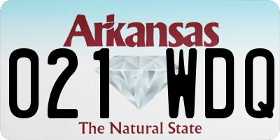 AR license plate 021WDQ