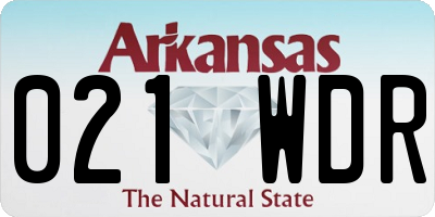 AR license plate 021WDR