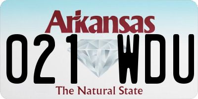 AR license plate 021WDU