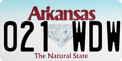 AR license plate 021WDW