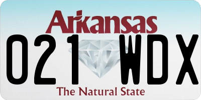 AR license plate 021WDX