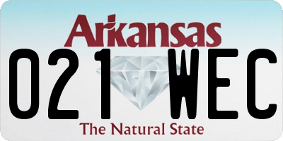 AR license plate 021WEC