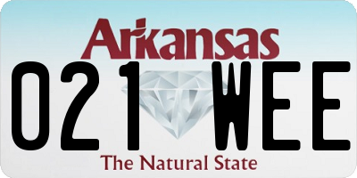 AR license plate 021WEE