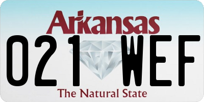AR license plate 021WEF