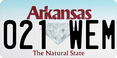 AR license plate 021WEM