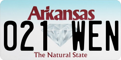 AR license plate 021WEN