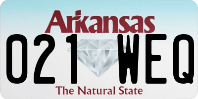 AR license plate 021WEQ
