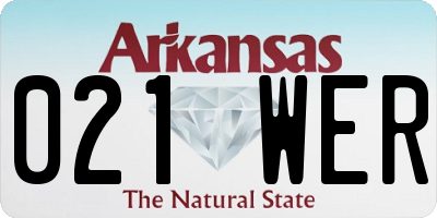 AR license plate 021WER