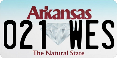 AR license plate 021WES