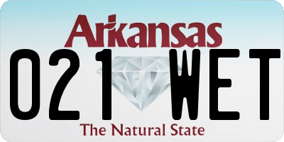 AR license plate 021WET