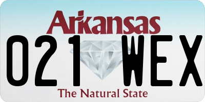 AR license plate 021WEX