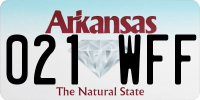 AR license plate 021WFF