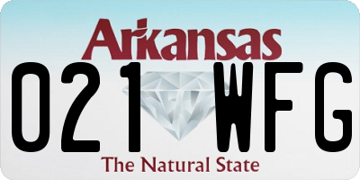 AR license plate 021WFG