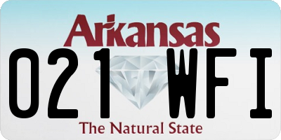 AR license plate 021WFI