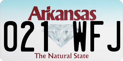 AR license plate 021WFJ
