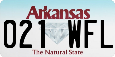 AR license plate 021WFL