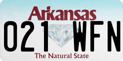AR license plate 021WFN