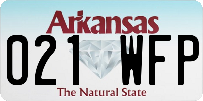 AR license plate 021WFP