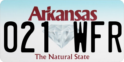 AR license plate 021WFR
