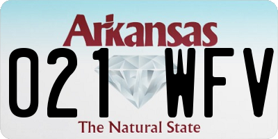 AR license plate 021WFV