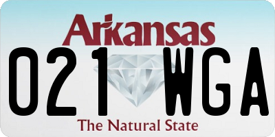 AR license plate 021WGA