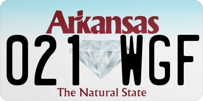 AR license plate 021WGF