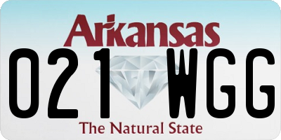 AR license plate 021WGG