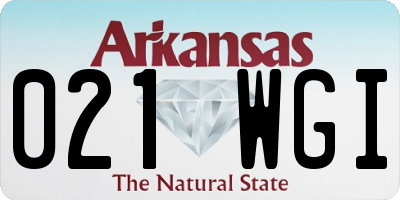 AR license plate 021WGI