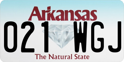 AR license plate 021WGJ
