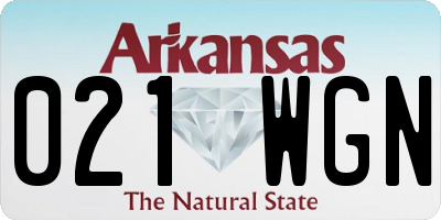 AR license plate 021WGN