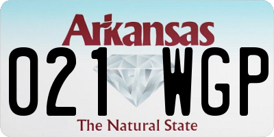 AR license plate 021WGP