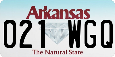AR license plate 021WGQ