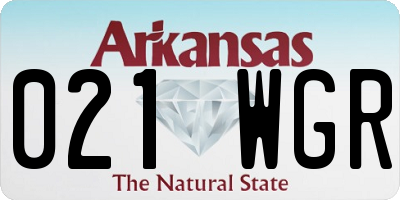 AR license plate 021WGR