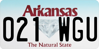 AR license plate 021WGU