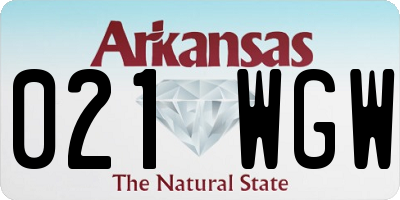 AR license plate 021WGW