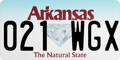 AR license plate 021WGX