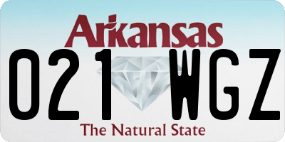 AR license plate 021WGZ
