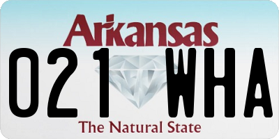 AR license plate 021WHA