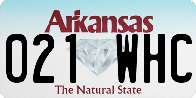 AR license plate 021WHC