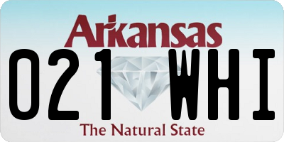 AR license plate 021WHI
