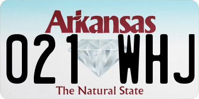 AR license plate 021WHJ
