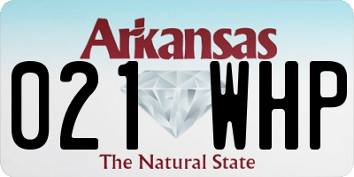 AR license plate 021WHP