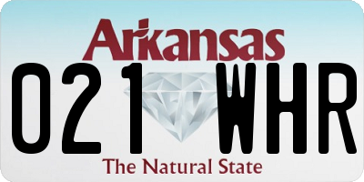 AR license plate 021WHR