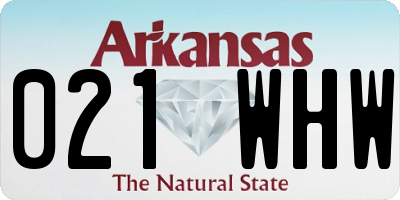 AR license plate 021WHW