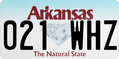 AR license plate 021WHZ