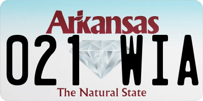 AR license plate 021WIA