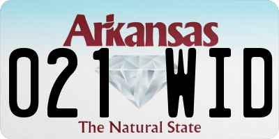 AR license plate 021WID