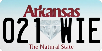 AR license plate 021WIE